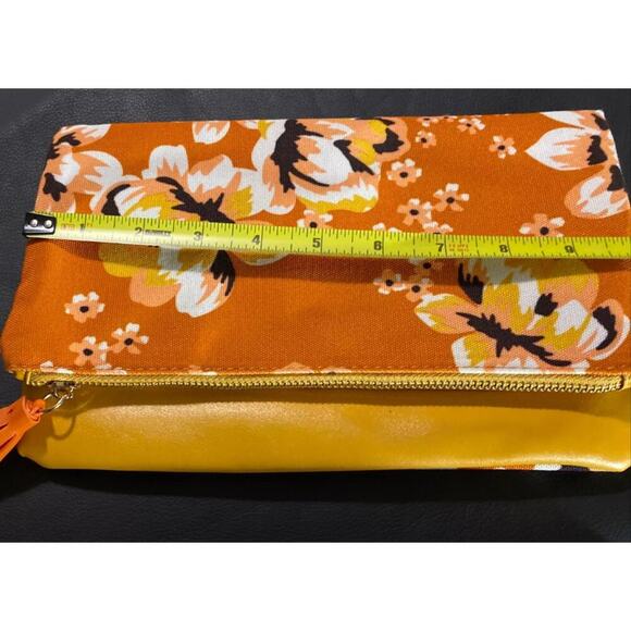 Rachel Pally Reversible Clutch Floral Yellow Orange Reversible - Picture 6 of 9